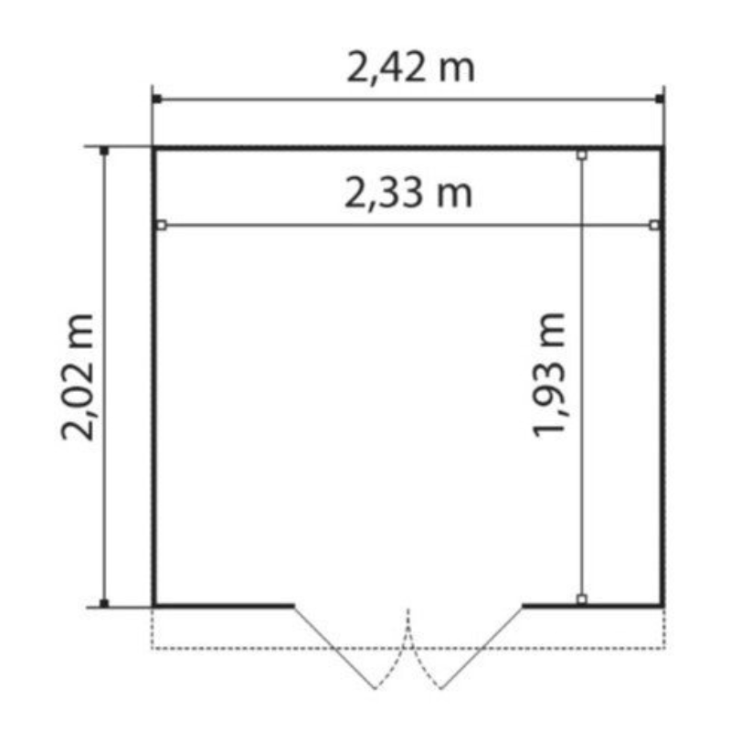 Grosfillex Kunststoff-Gerätehaus UTILITY 4,9 m² (Graublau/Weiß) – Bild 2