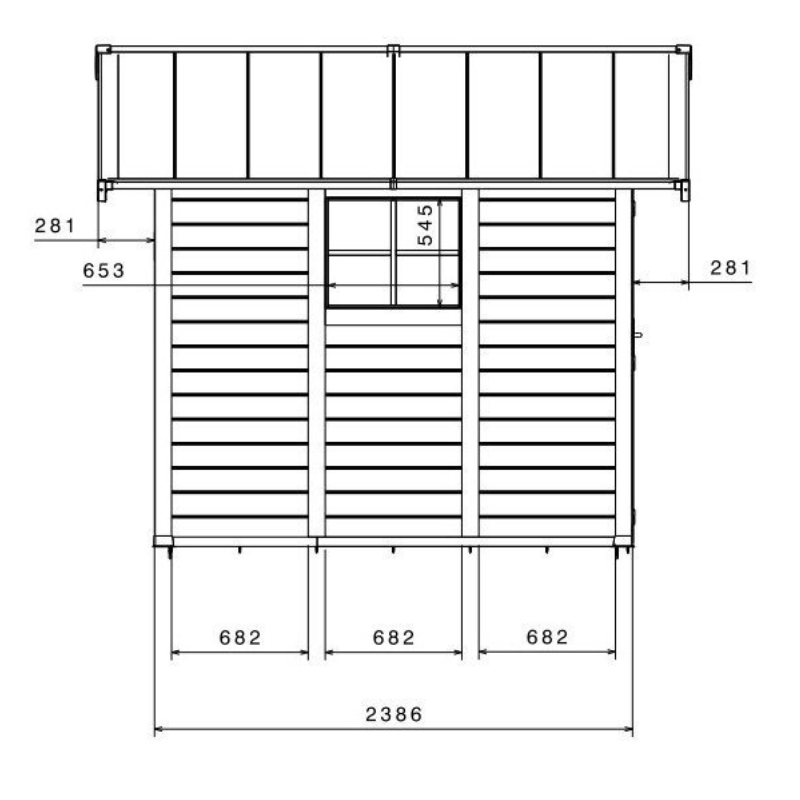 Grosfillex Kunststoff-Gerätehaus DECO 7,5 m² (Hellgrau/Weiß) – Bild 3