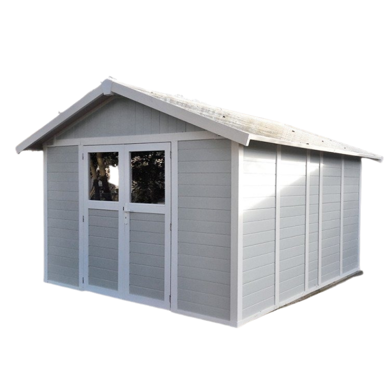 Grosfillex DECO PVC-Gartenhaus 11,2 m² – Wartungsfreies Premium-Gartenhaus 26 mm mit Doppeltür und Fenster – Bild 4