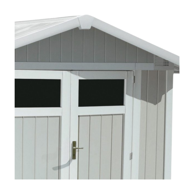 Grosfillex Kunststoff-Gerätehaus UTILITY 4,9 m² (Graublau/Weiß) – Bild 5