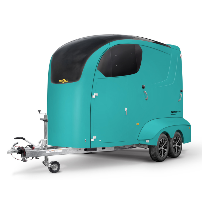 Humbaur Maximus Deluxe Türkis – Vollpoly-Pferdeanhänger