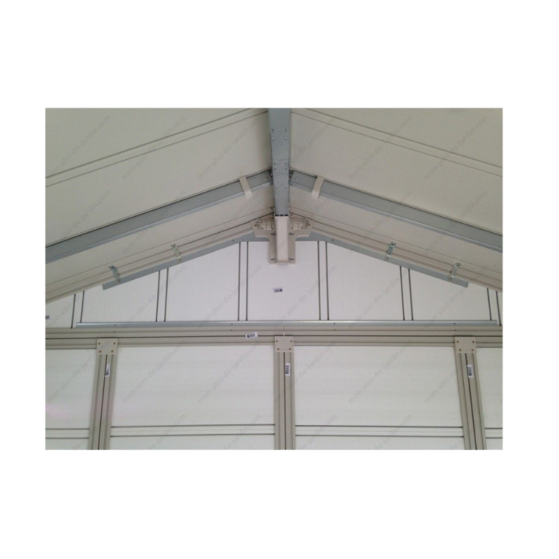 Grosfillex Kunststoff-Gerätehaus UTILITY 4,9 m² (Graublau/Weiß) – Bild 6